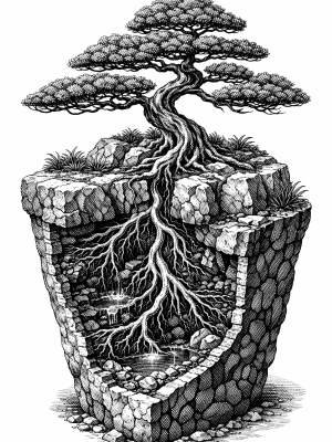 Bonsai Line Art